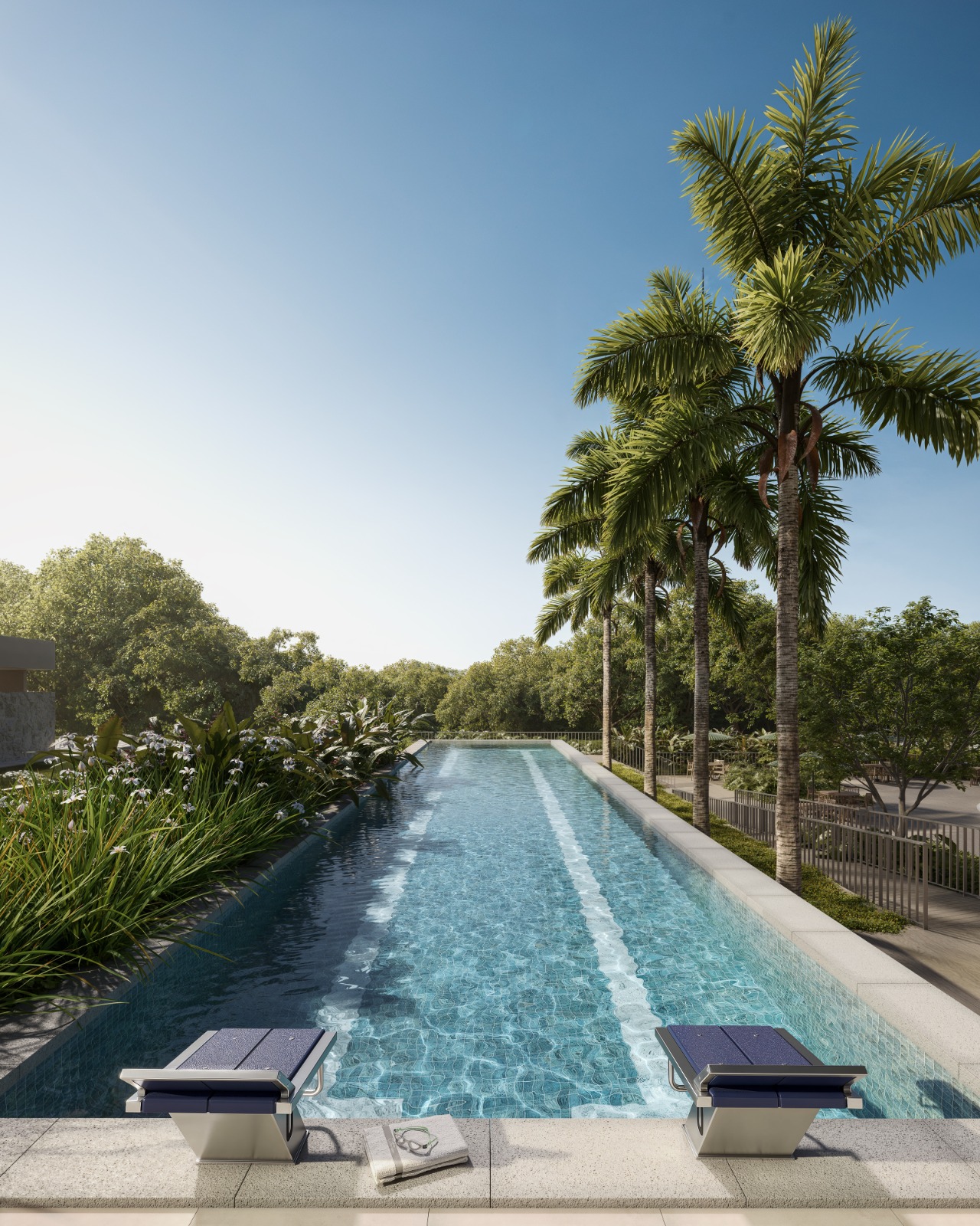 Piscina Semiolímpica com Raia